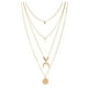 thumbnail image 1 of Bar Layered Collar Charm Collar de lentejuelas Collar colgante de oro Joyería de moda para mujeres y niñas regalos, 1 of 6