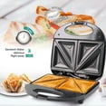 thumbnail image 4 of Dengmore Steel Breakfast Sandwich Maker 2 in 1 Panini Sandwich Press Grill Nonstick Grilled Cheese Maker with Easy Cut Edges Barbecue Bread Cooking Machine, 4 of 6
