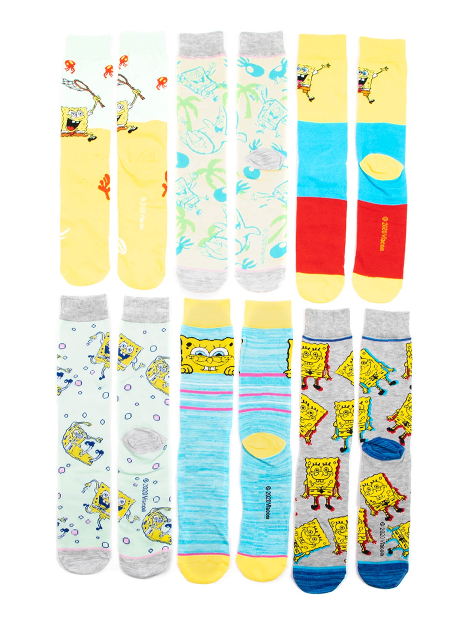 Men's Spongebob 6pk Socks