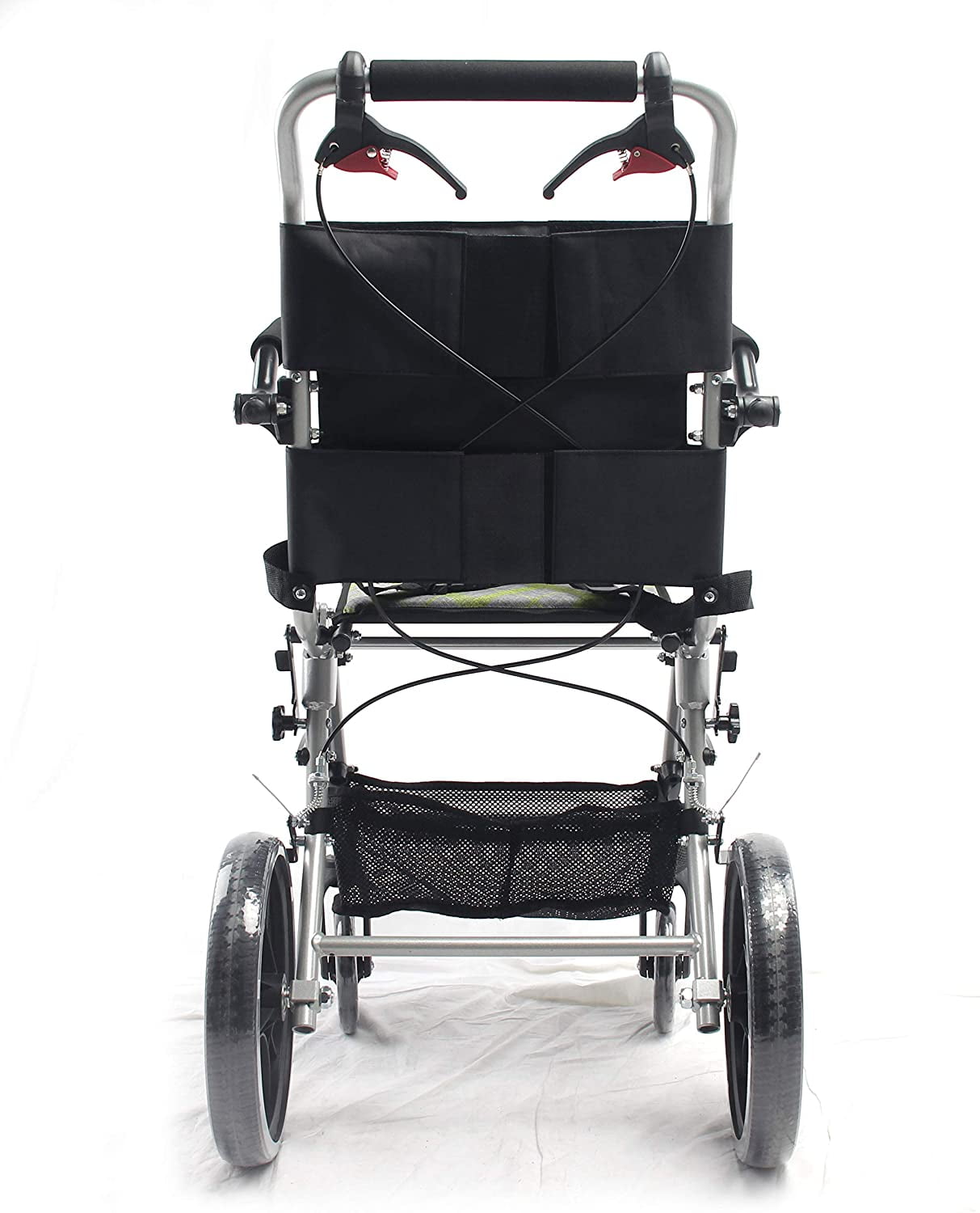 Buy yuwell Lightweight Transport Wheelchair with HandBrakes,18 lbs