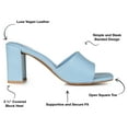 thumbnail image 5 of Journee Womens Alisia Open Square Toe Slip On Block Heel Dress Sandals, 5 of 9