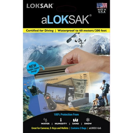 Aloksak Waterproof Bags - Loksak aLoksak Resealable Waterproof Storage Bags (2 Pack) - 6