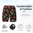 thumbnail image 3 of Daiia Sweet Red Cherry Mens Swim Trunks Swim Shorts Quick Dry Swim Shorts with Mesh Lining Pockets-Medium, 3 of 9