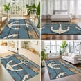 thumbnail image 4 of Large Area Rugs 6'x9', Brown Nautical Anchor Carpet Runner Indoor Outdoor Rugs Home Decor Aesthetic, Coastal Vintage Rustic Blue Wood Non Slip Mats Washable Accent Rug for Living Room Bedroom, 4 of 8