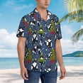 thumbnail image 2 of KLL Men's Hawaiian Shirt Short Sleeve Button Down Beach Shirts-Festive Cats and Trees, 2 of 5