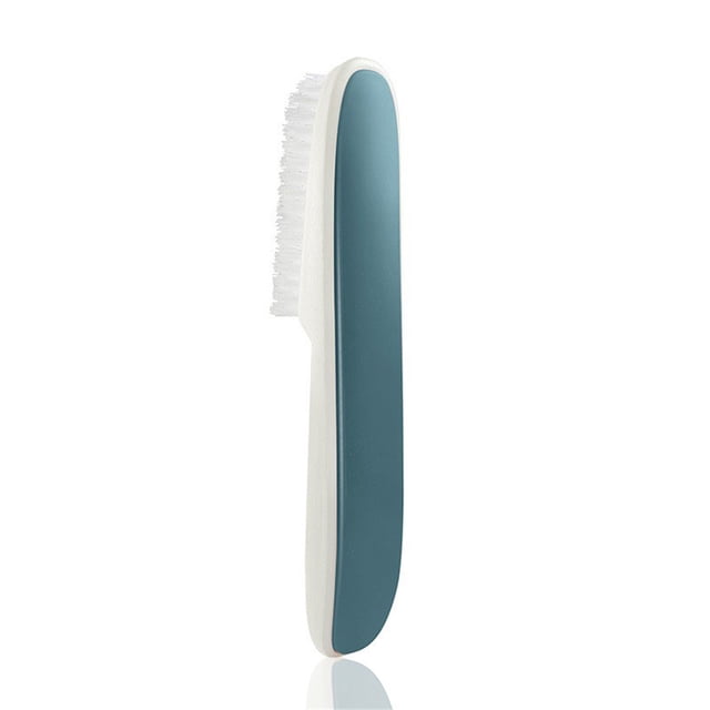 Toystoory Cepillo de limpieza de zapatos de plástico, portátil, reutilizable, ergonómico, lavable, Mini cepillo de mano para el hogar, Suministros de limpieza para el hogar Azul