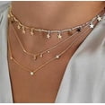 thumbnail image 4 of BERYUAN Collier Ras du Cou Simple Lune Étoile Pendentif Collier Ras du Cou Tendance pour Femmes, 4 of 4
