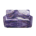 thumbnail image 3 of Xixirimido Recliner Slipcover 6-Pieces Lazyboy Cover for 2 Seat Recliner Chair Covers with Pockets Furniture Protector for Living Room Sofa Slipcover, Purple Marble, 3 of 8