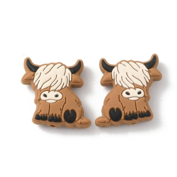 20pc Yak Food Grade Silicone Beads Chewing Beads For Teethers DIY Nursing Necklaces Making Peru 27x26.5x8mm Hole: 2mm