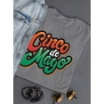 thumbnail image 3 of Cinco De Mayo Bold Lettering Shaped T-Shirt Women -Image by Shutterstock, Female Small, 3 of 4