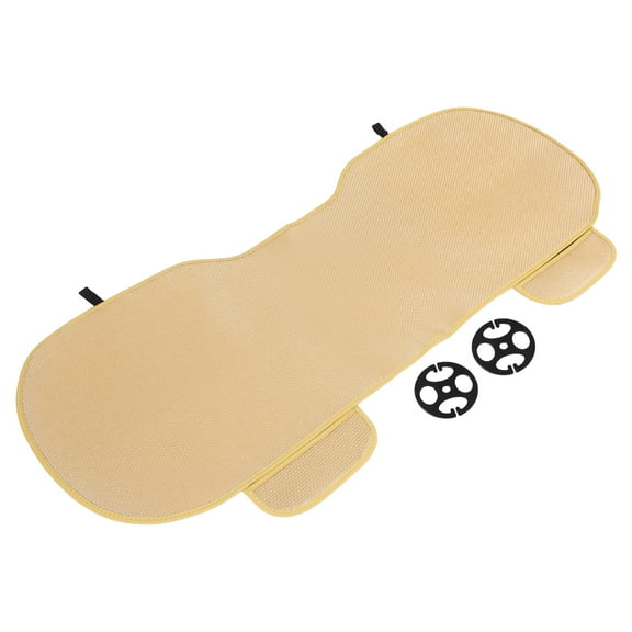 Unique Bargains Car Back Seat Cushion Beige Breathable PU Leather Universal Interior Seat Protector Mat Pad