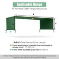 thumbnail image 3 of Yescom 17x6.8 Ft Universal Canopy Cover Replacement for 6Ft Curved Pergola Structure Green, 3 of 10