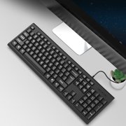 Mechanical Gaming Keyboard Chocolate Keycap Keyboard 104 Keys Corded Computer Keyboards for Laptop PC Office Work