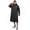 Black, variant on Long Raincoat for Adult Waterproof Lightweight Rain Jacket Reusable Rainwear(Navy,M)