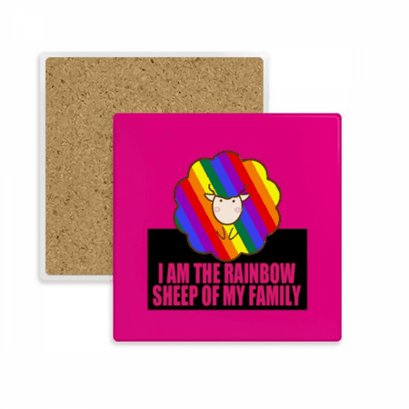 

I Am The Rainbow Sheep Of My Faly Coaster Cup Mat Mug Subplate Holder Insulation Stone