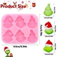 thumbnail image 2 of Molde de chocolate NSSHEL 3D Santa Claus Green Monster 2 unidades, 2 of 7