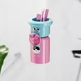 thumbnail image 1 of Vaso y soporte para cepillos de dientes, soporte para cepillos de dientes para niños, montaje en pared, multiusos para niños, juego de almacenamiento azul rosa, 1 of 8