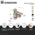thumbnail image 4 of Kingston Brass CC54402DL 5/8-Inch O.D. Comp x 1/2-Inch O.D. Comp Quarter-Turn Angle Shut-Off Valve in Polished Brass, 4 of 5