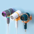 thumbnail image 3 of Rotatable Hair Dryer Rack Free Punching Household Bathroom Storage Wall Hanging Storage Rack Hair Dryer Hanger 180 Degree Rotation Gadgets(Orange), 3 of 8