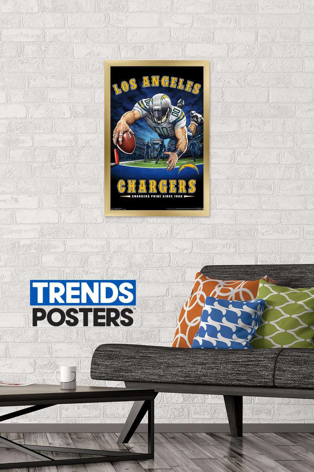 : Trends International NFL Los Angeles Chargers - Logo 21 Wall  Poster, 22.37 x 34.00, Unframed Version : Sports & Outdoors