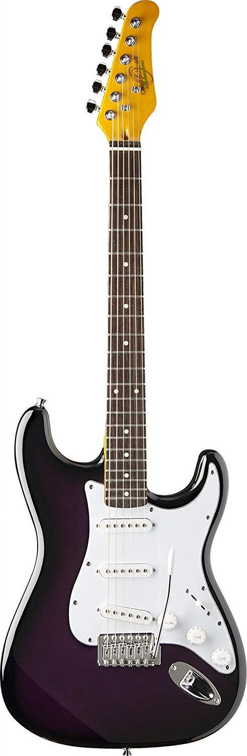 Oscar Schmidt Double Cutaway SSS Electric Guitar. Black