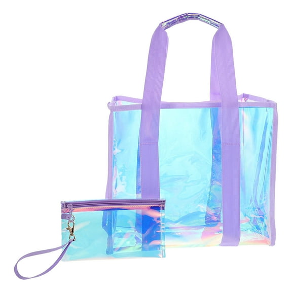 Masteelf 1 Set Women Beach Bag With Hanging Pockets Large Capacity Tote Waterproof For Summer Beach Travel Pool Outdoor Activities