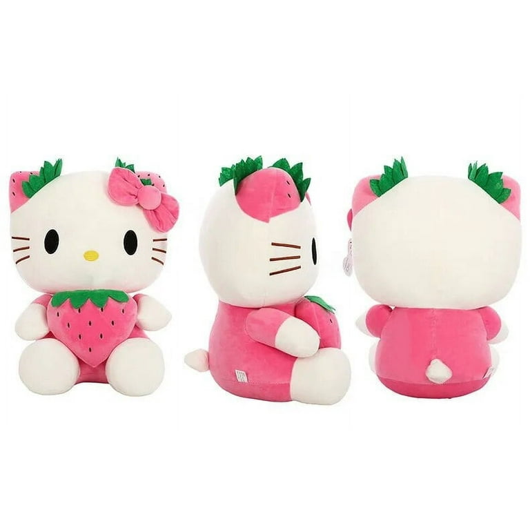 Sanrio Plush Toy Kawaii Hello Kitty Hold Strawberry Cartoon Doll Girl Room  Decoration Sleeping Throw Pillow Child Birthday Gift 