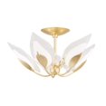 thumbnail image 1 of Hudson Valley Lighting Blossom 5 Light Semi Flush - Gold Leaf Finish - Clear Glass, 1 of 3