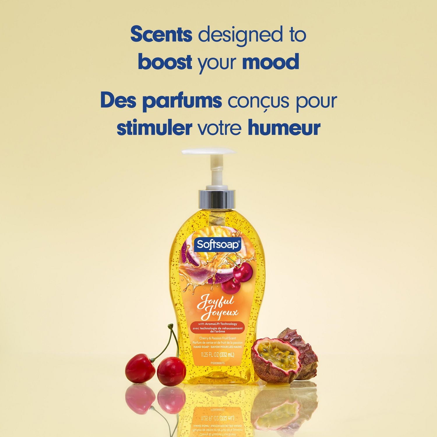 Softsoap Joyful Limited Edition Liquid Hand Soap, Seasonal Hand Soap, Paraben Free, pH Balanced, Cherry and Passion Fruit Scent