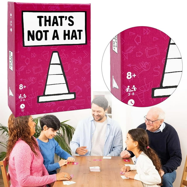 Bluffing Card Game, That’S Not A Hat Bluffing & Memory Card Game - Fun Family Party Game Suitable for All Ages, Strategic Brain Teaser for Gatherings & Game Nights, Memory Strategy Game, Red