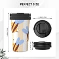 thumbnail image 3 of Gukieu A Bee Print Insulated Coffee Cup, Portable Stainless Steel Vacuum Cup with Lid, Unisex, Suitable for Office, Cafe, Car, 3 of 8