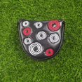 thumbnail image 4 of braveheart Mallet Putter Cover Magnetic Closure Half Round Golf Headcover PU Black, 4 of 9