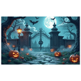 thumbnail image 1 of Halloween Theme Decorative Banner Spooky Atmosphere Jack o Lanterns Gate Design for Outdoor Decorating Holiday Party Night, 1 of 5