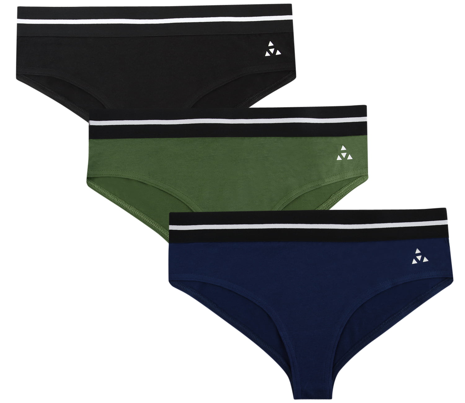 Balanced Tech Women's Soft Cotton Bikini Panties Underwear 3 Pack ...