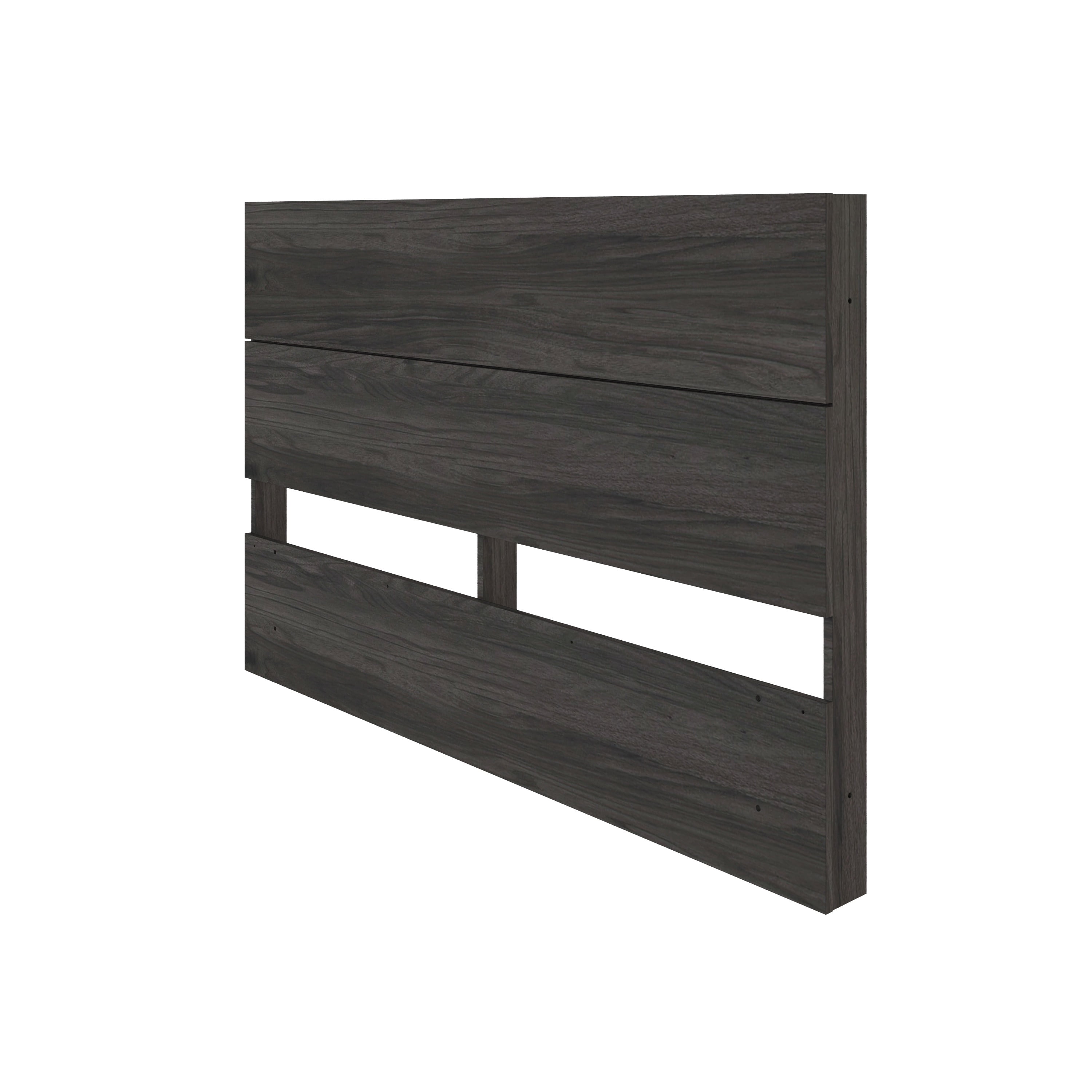 Nexera Queen Size Panel Wood Headboard, Bark Gray