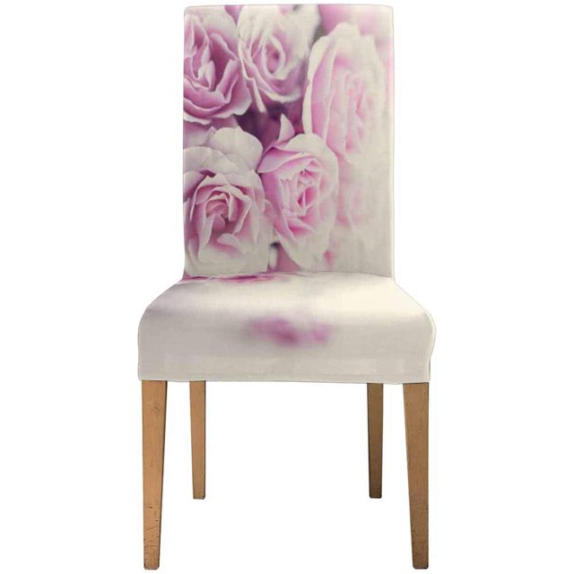 ABPHQTO Hermosas rosas rosa funda elástica para silla funda protectora para asiento para comedor Hotel boda fiesta conjunto de 1