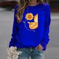 thumbnail image 2 of Hauts d'Hiver pour Femmes Hauts Décontractés d'Hiver pour Femmes Chandail en Molleton à Imprimé Tournesol pour Dames Blouse Tee Chandail Hauts Décontractés pour Femmes, 2 of 3