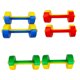 thumbnail image 4 of 3 pares para niños Mañana Ejercicio Barbells Pasas de plástico Mancuernas para niños Suministros de ejercicio (color aleatorio), 4 of 7