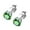 green, variant on Natural Morganite Color Stone Stud Earrings 6MM Feminine Elegant Earrings