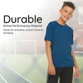 thumbnail image 5 of Boys Active T-Shirt - Quick-Dry Athletic Workout Training Stretch Crew Neck Short Sleeve Top 5 Pack, 5 of 7