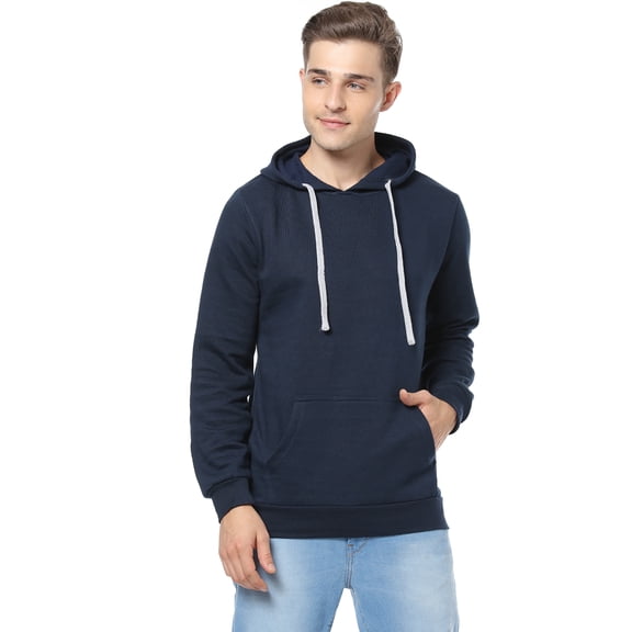 Men Solid Stylish Full Sleeve Casual Hooded Sweatshirt