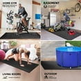 thumbnail image 6 of ARVAKOR Extra Thick Puzzle Exercise Mat, EVA Foam Interlocking Tiles for Protective, Cushioned Workout Flooring for Home and Gym Equipment, Black - 1/2 inch - 96 Sq Ft - 24 Tiles, 6 of 10