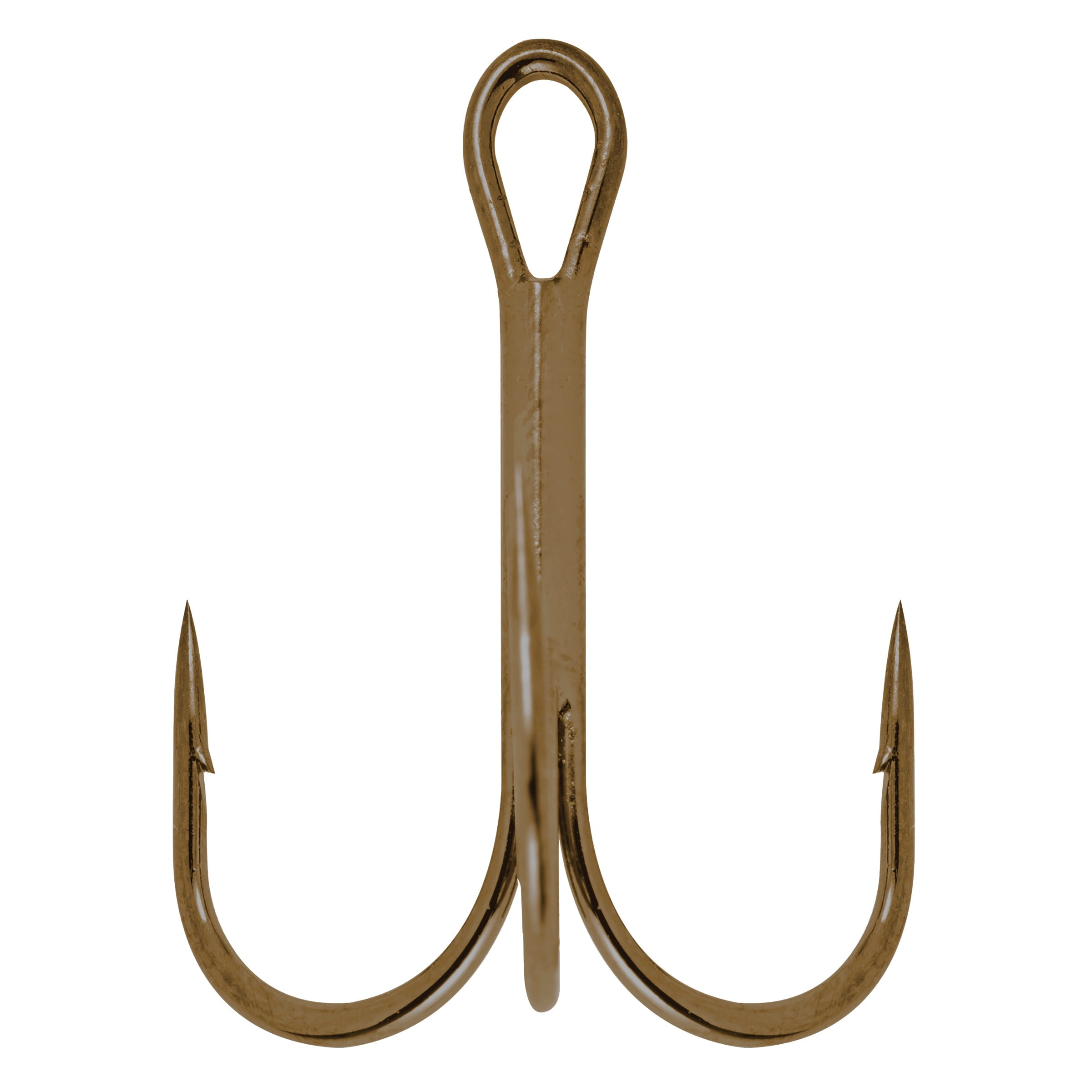 Danielson Treble Hook Fishing Tackle, Bronze, Size 10, 4pack