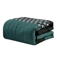 thumbnail image 3 of 7-Piece Comforter Set – Teal Green & Black with Geometric Diamond Embroidery – Soft Microfiber Bedding with Decorative Pillows & Shams - OEKO-TEX Certified (Matisoon, Queen), 3 of 6