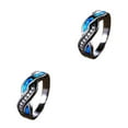 thumbnail image 3 of Justharion Fashionable Copper Vintage Ring Personalized Style Statement Classic And Stylish Rings For Women Black Gold Blue 2Set, 3 of 6