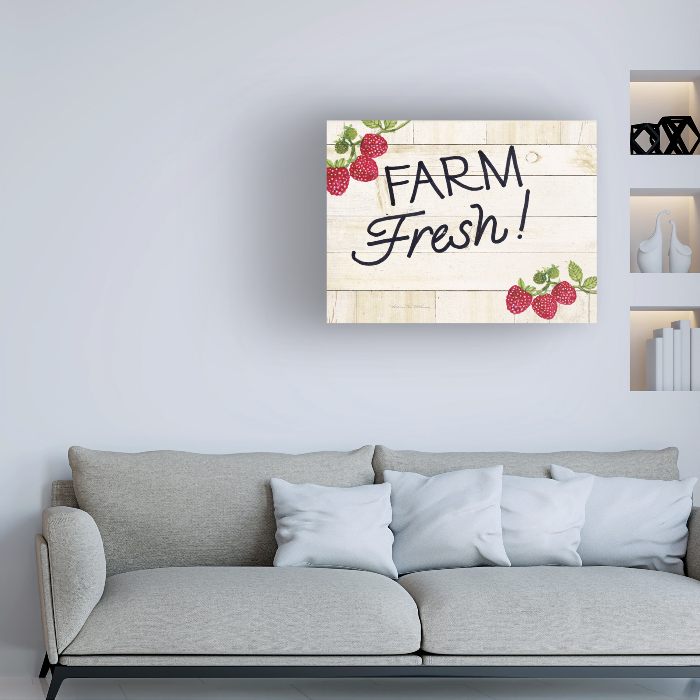 Trademark Fine Art 'Life on the Farm Sign I v2' Canvas Art by Kathleen Parr McKenna