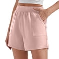 thumbnail image 2 of JoveMarine Athletic Shorts for Women, Running Shorts for Women Loose Solid - Versatile Outdoor Sports Workout Gym, Breathable Lightweight Quick-Dry Summer Activewear,Pink 2XL, 2 of 4
