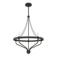 thumbnail image 2 of Hunter - Merlin 5-light Noble Bronze, Medium Size Chandelier, Dimmable, Industrial Style, Empire Shaped, for Bedrooms, Dining, Living Rooms - 19794, 2 of 7
