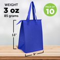 thumbnail image 5 of Zipper Insulated Lunch Tote Bags Set of 10, Bulk Pack - Perfect for Work, School, Travel, Outdoor Events - Reflex Blue, 5 of 5