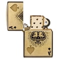 thumbnail image 6 of Zippo Ace of Skulls Design 540 Tumbled Brass Pocket Lighter, 6 of 8